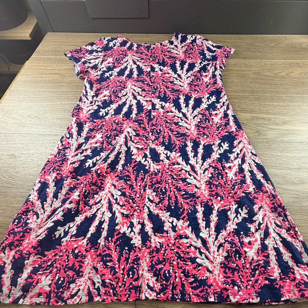 Lilly Pulitzer Jessica Short Sleeve Dress Nauti Navy Beyond The Sea, XL Preppy - Picture 13 of 14